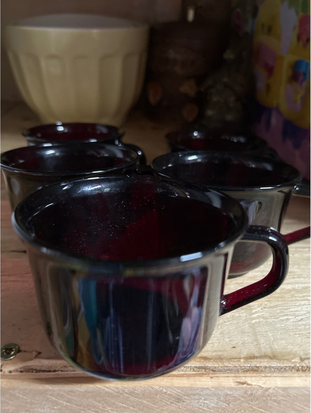 Baby red glasses- mugs x5